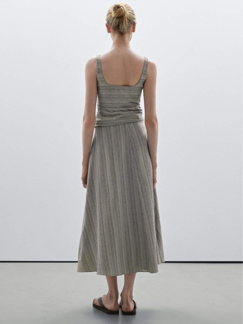 Massimo Dutti ~ STRIPED FLOUNCE MIDI - Day dress - Picture 6 of 13